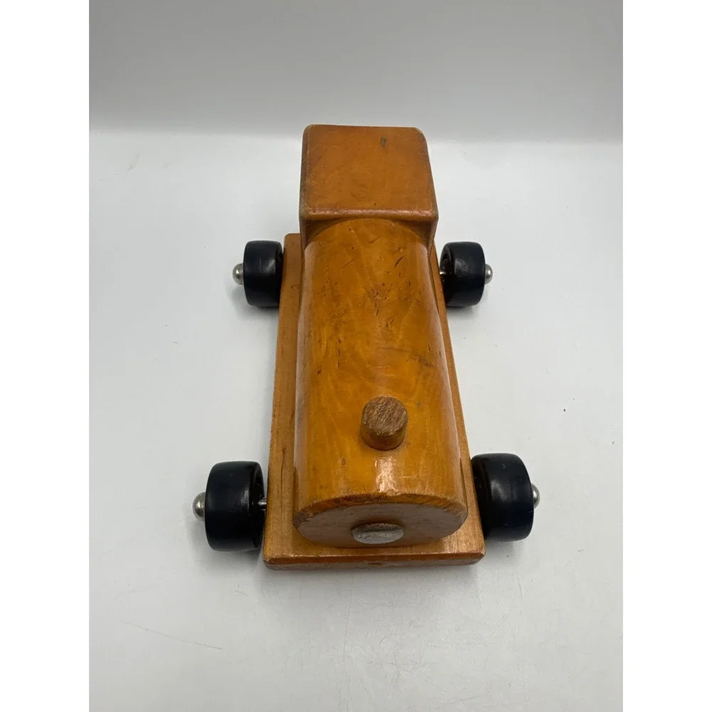 Vintage Handmade Wooden Toy Train Engine‎ Natural Wood Minimalist Collectible